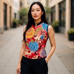 Ymx Floral Sleeveless Cycling Jersey XS